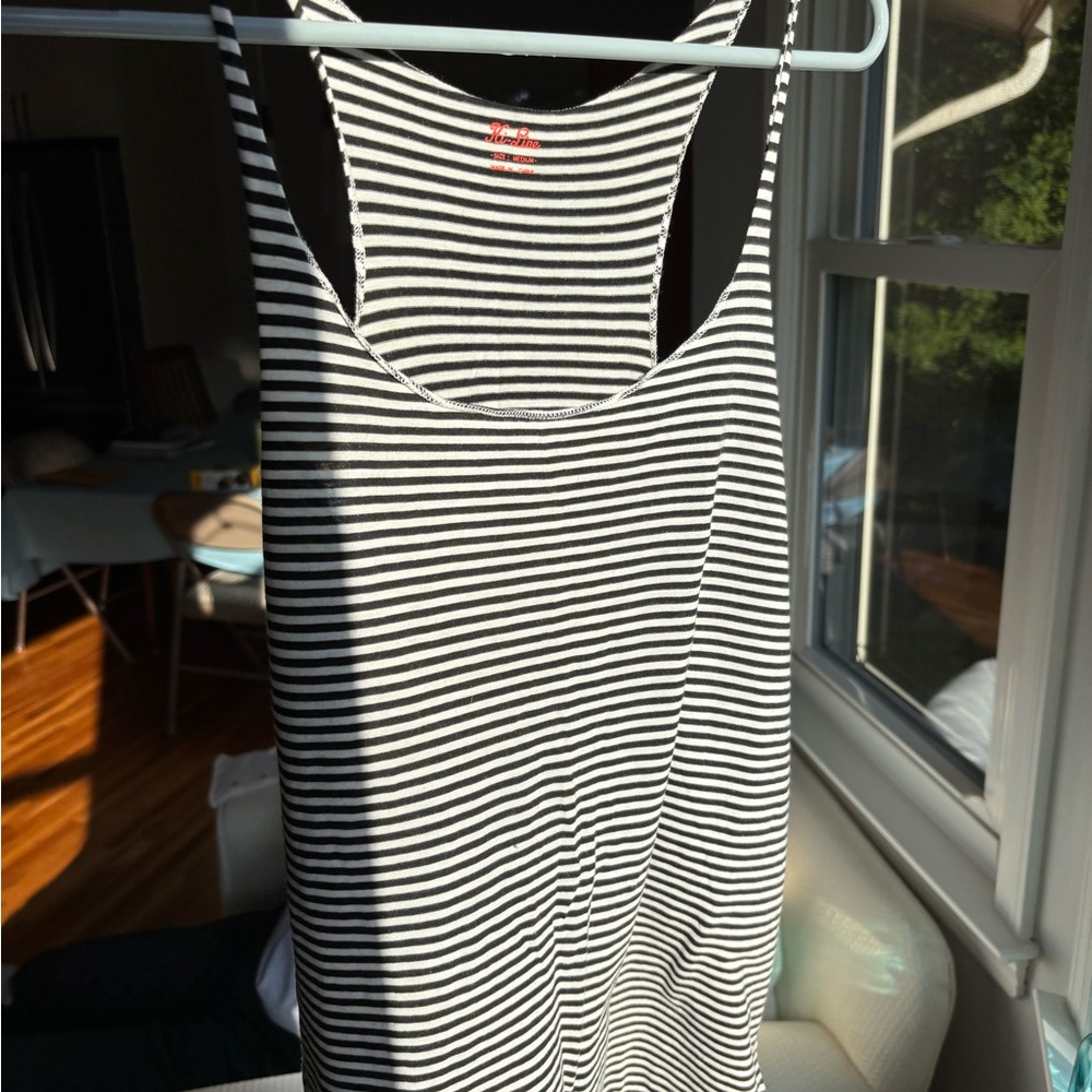 Black and White Striped Tank Top